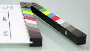 Image is a film clapper board.