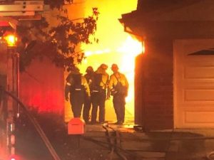 Image is of Culver City Firefighters fighting the Saddleridge Fire.